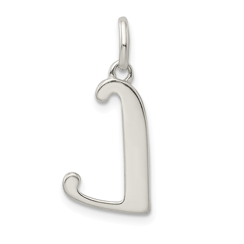 Million Charms 925 Sterling Silver Polished Glitter Enamel Letter L Pendant