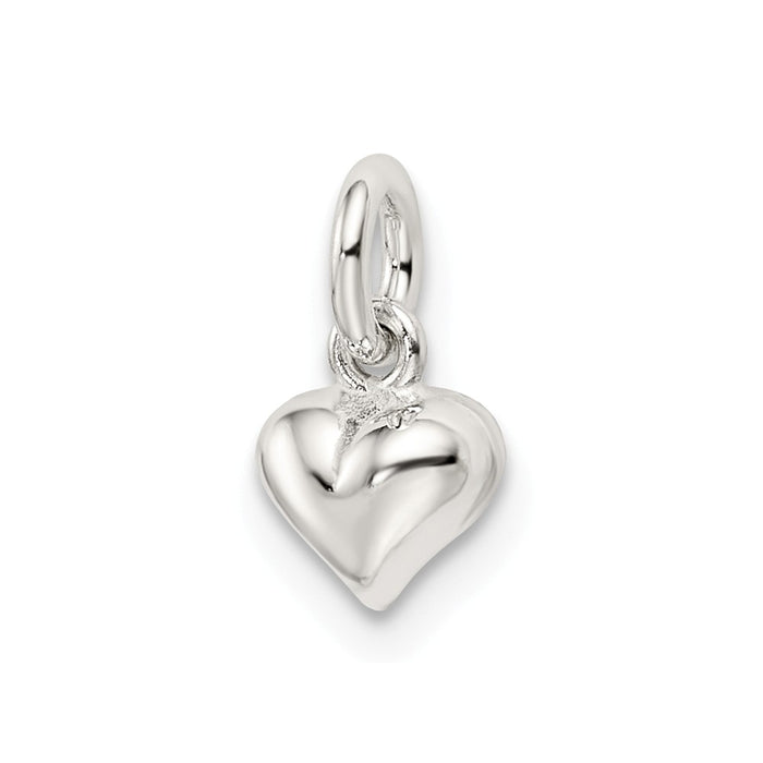 Million Charms 925 Sterling Silver Polished Puffed Heart Charm