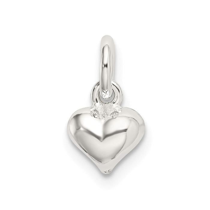 Million Charms 925 Sterling Silver Polished Puffed Heart Charm