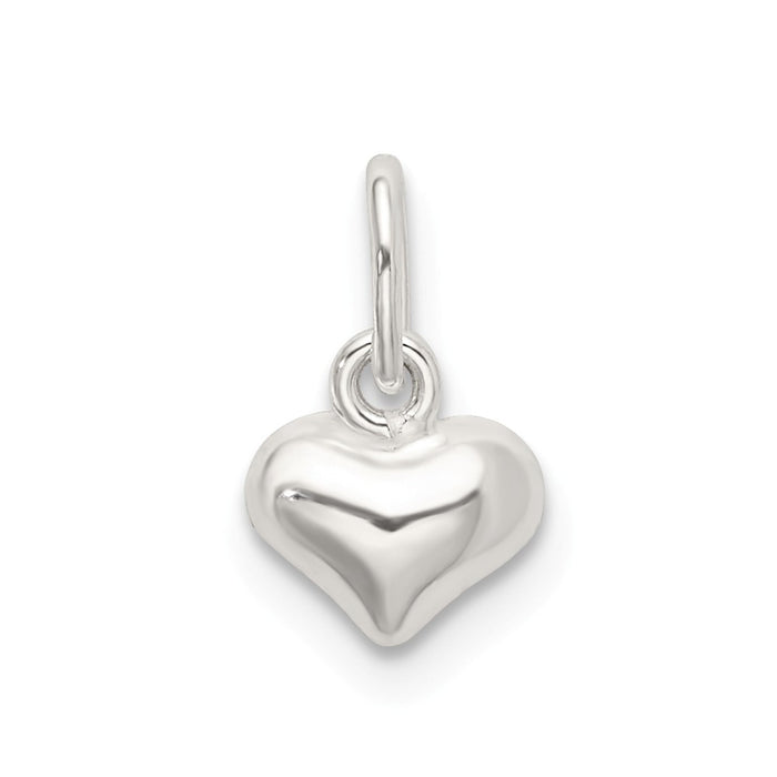 Million Charms 925 Sterling Silver Polished Puffed Heart Charm