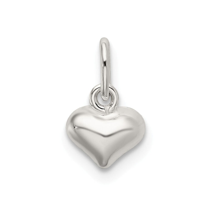 Million Charms 925 Sterling Silver Polished Puffed Heart Charm