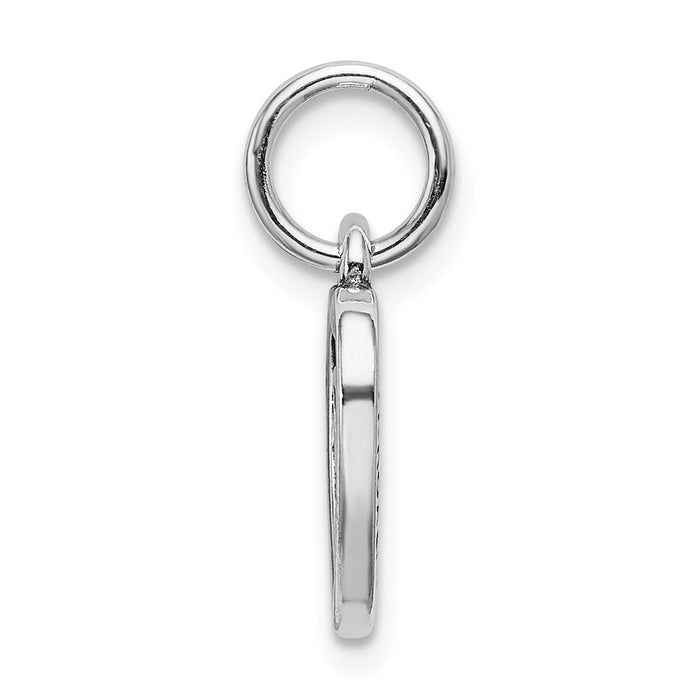 Million Charms 925 Sterling Silver Rhodium-Plated Oxidized You, Me Pendant