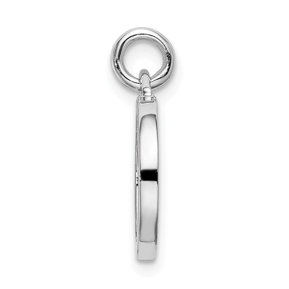 Million Charms 925 Sterling Silver Rhodium, Rose & Gold-Tone Polished Hearts Pendant