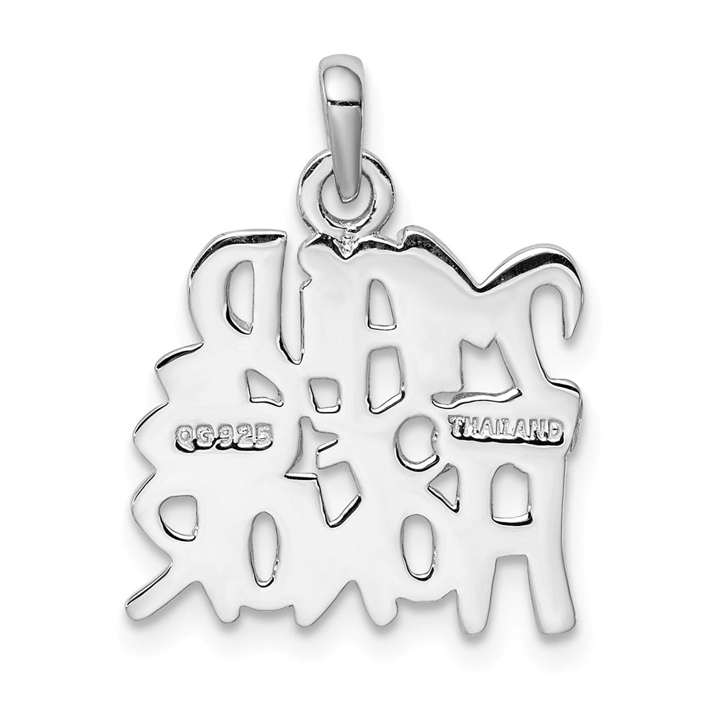 Million Charms 925 Sterling Silver Rhodium-Plated Polished Maid Of Honor Pendant