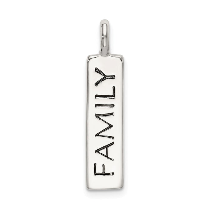 Million Charms 925 Sterling Silver Polished Enameled Family Pendant