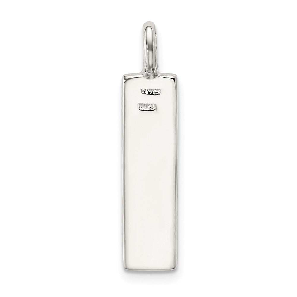 Million Charms 925 Sterling Silver Polished Enameled Believe Pendant
