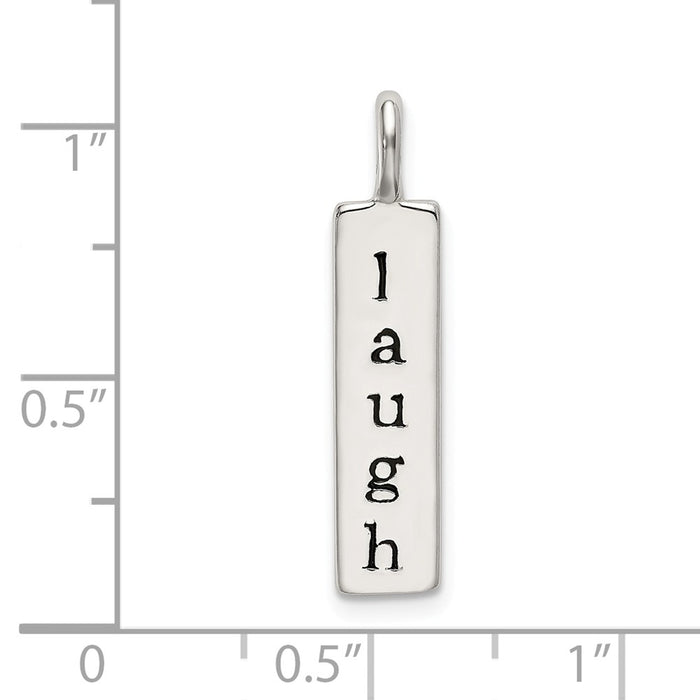 Million Charms 925 Sterling Silver Polished Enameled Laugh Pendant