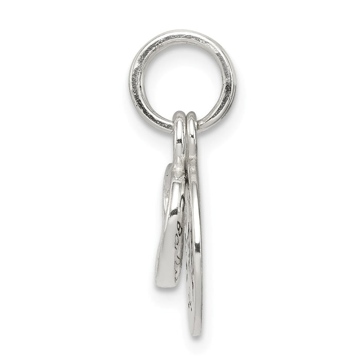 Million Charms 925 Sterling Silver Enameled My Little Boy 2-Piece Charm