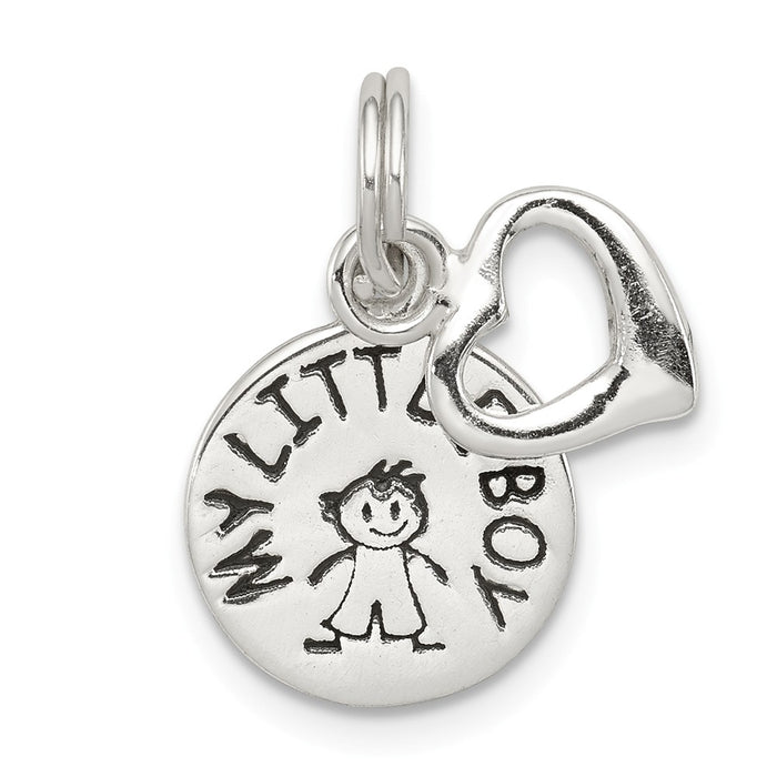 Million Charms 925 Sterling Silver Enameled My Little Boy 2-Piece Charm