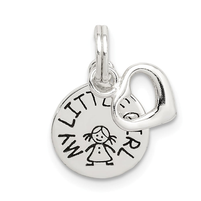 Million Charms 925 Sterling Silver Enameled My Little Girl 2-Piece Charm