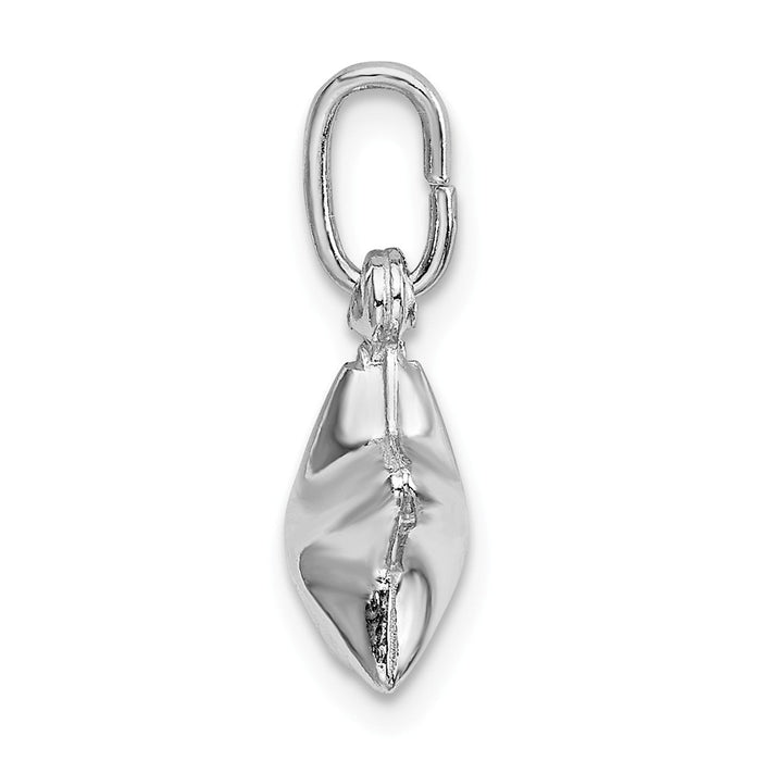 Million Charms 925 Sterling Silver Rhodium-plated Plated Polished Puffed Star Charm