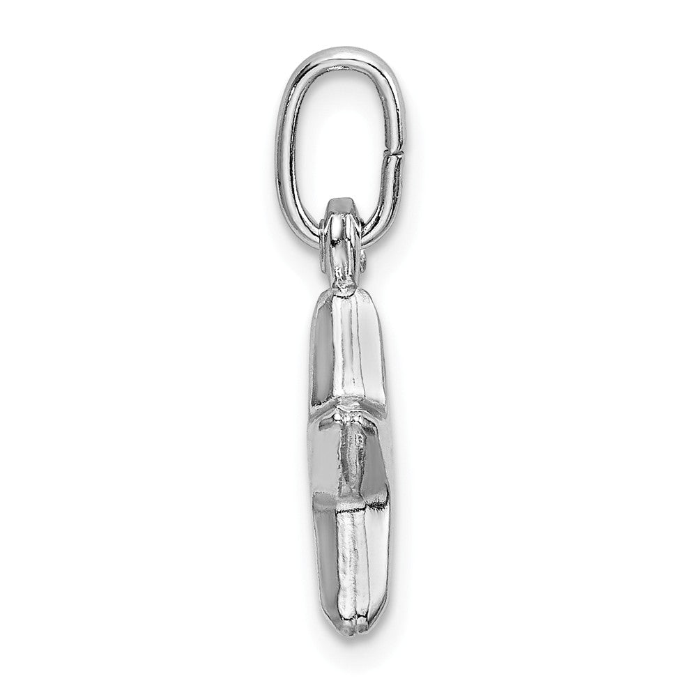 Million Charms 925 Sterling Silver Rhodium-plated Plated Polished Star Charm