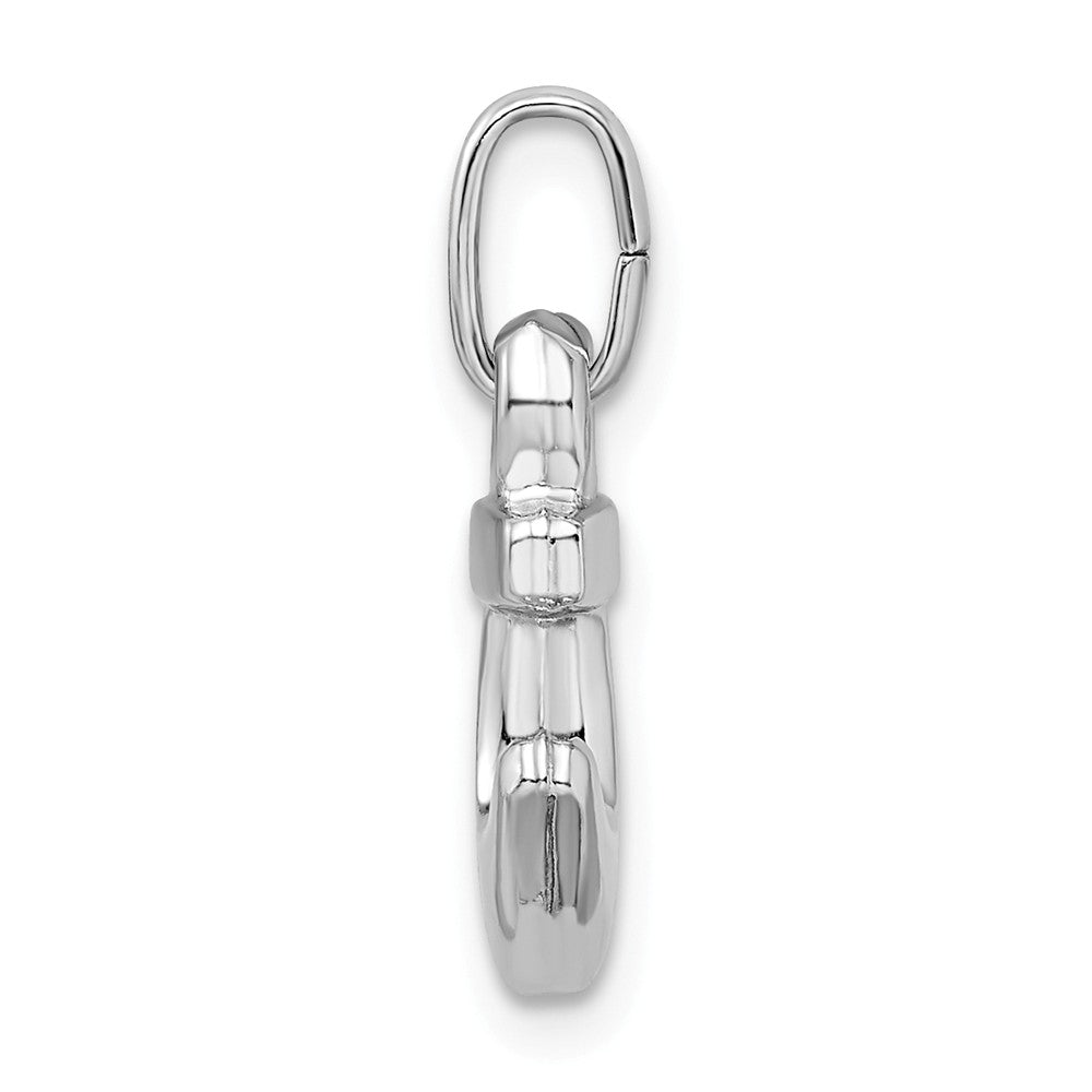 Million Charms 925 Sterling Silver Rhodium-plated Plated Polished Nautical Anchor Charm
