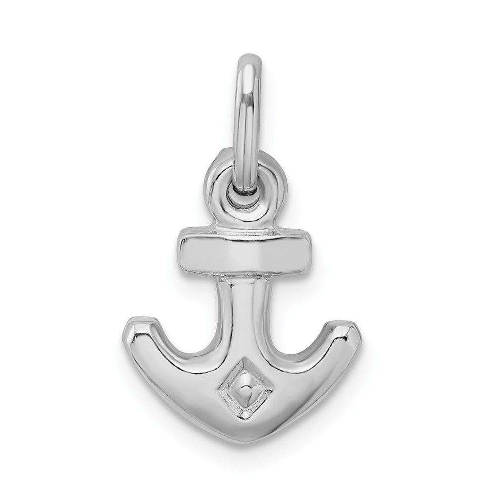 Million Charms 925 Sterling Silver Rhodium-plated Plated Polished Nautical Anchor Charm
