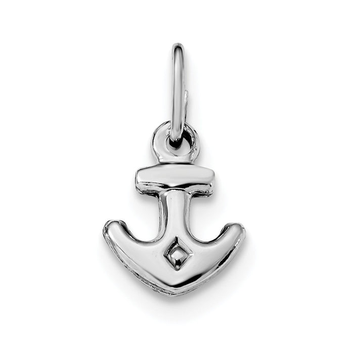 Million Charms 925 Sterling Silver Rhodium-plated Plated Polished Nautical Anchor Charm