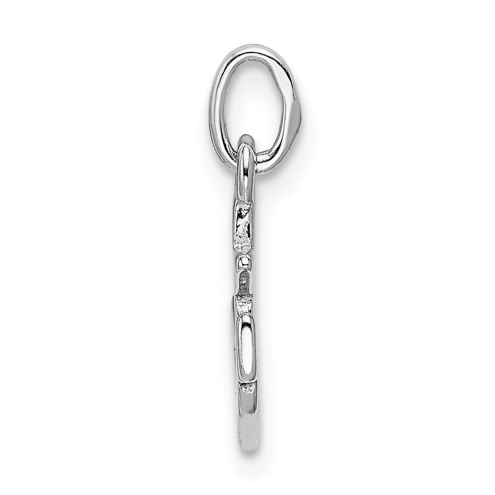 Million Charms 925 Sterling Silver Rhod-Plated Polished Nautical Anchor Charm