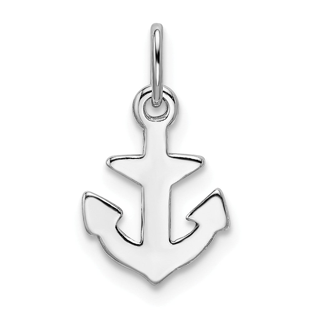 Million Charms 925 Sterling Silver Rhod-Plated Polished Nautical Anchor Charm