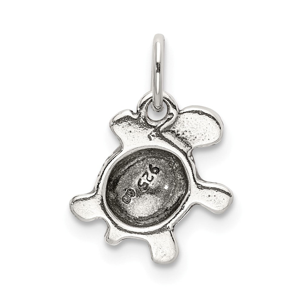 Million Charms 925 Sterling Silver Antiqued Turtle Charm
