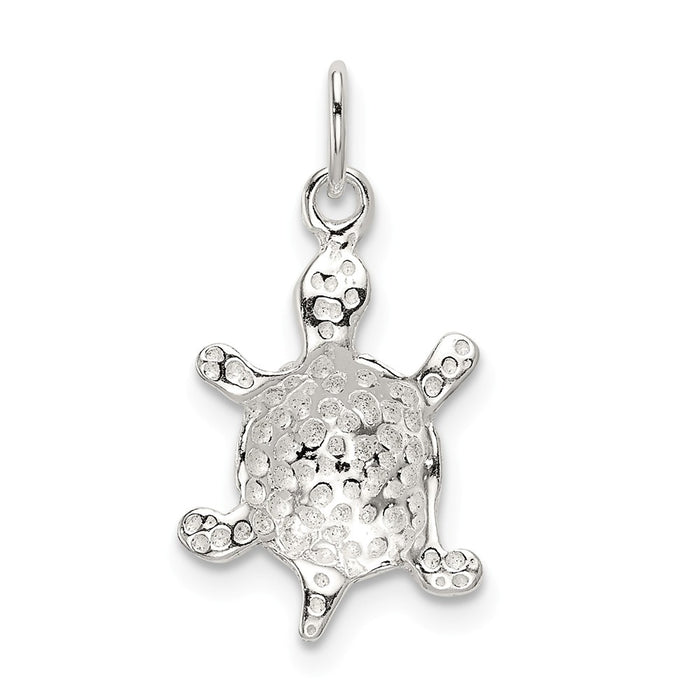 Million Charms 925 Sterling Silver Polished Turtle Charm