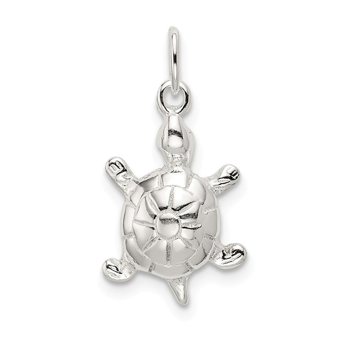 Million Charms 925 Sterling Silver Polished Turtle Charm