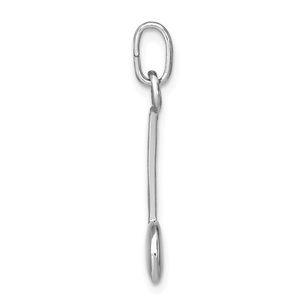 Million Charms 925 Sterling Silver Rhodium-plated Plated Polished Music Note Charm