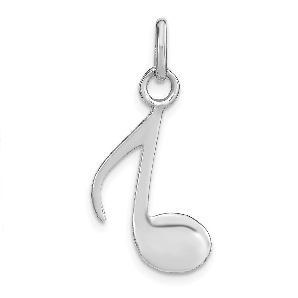 Million Charms 925 Sterling Silver Rhodium-plated Plated Polished Music Note Charm