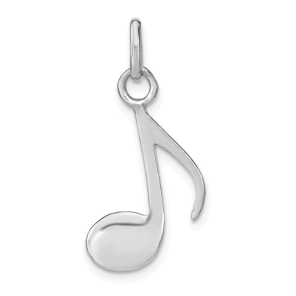 Million Charms 925 Sterling Silver Rhodium-plated Plated Polished Music Note Charm