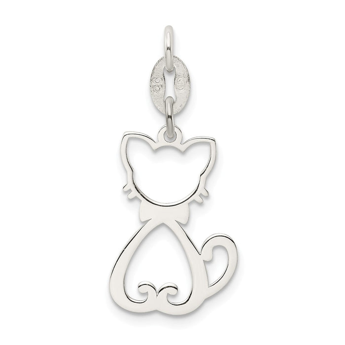 Million Charms 925 Sterling Silver Polished Cat Charm