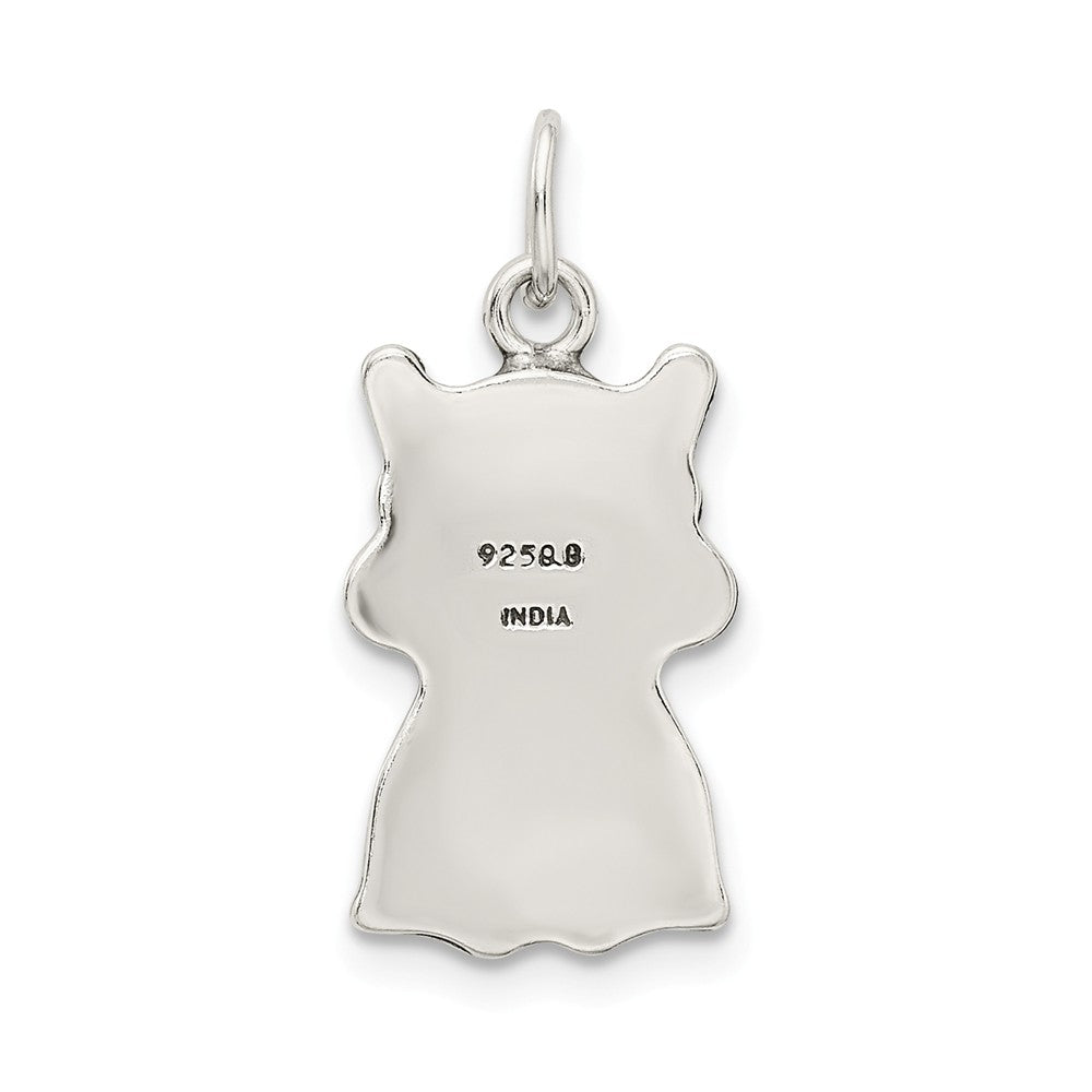 Million Charms 925 Sterling Silver Antiqued Cat Charm