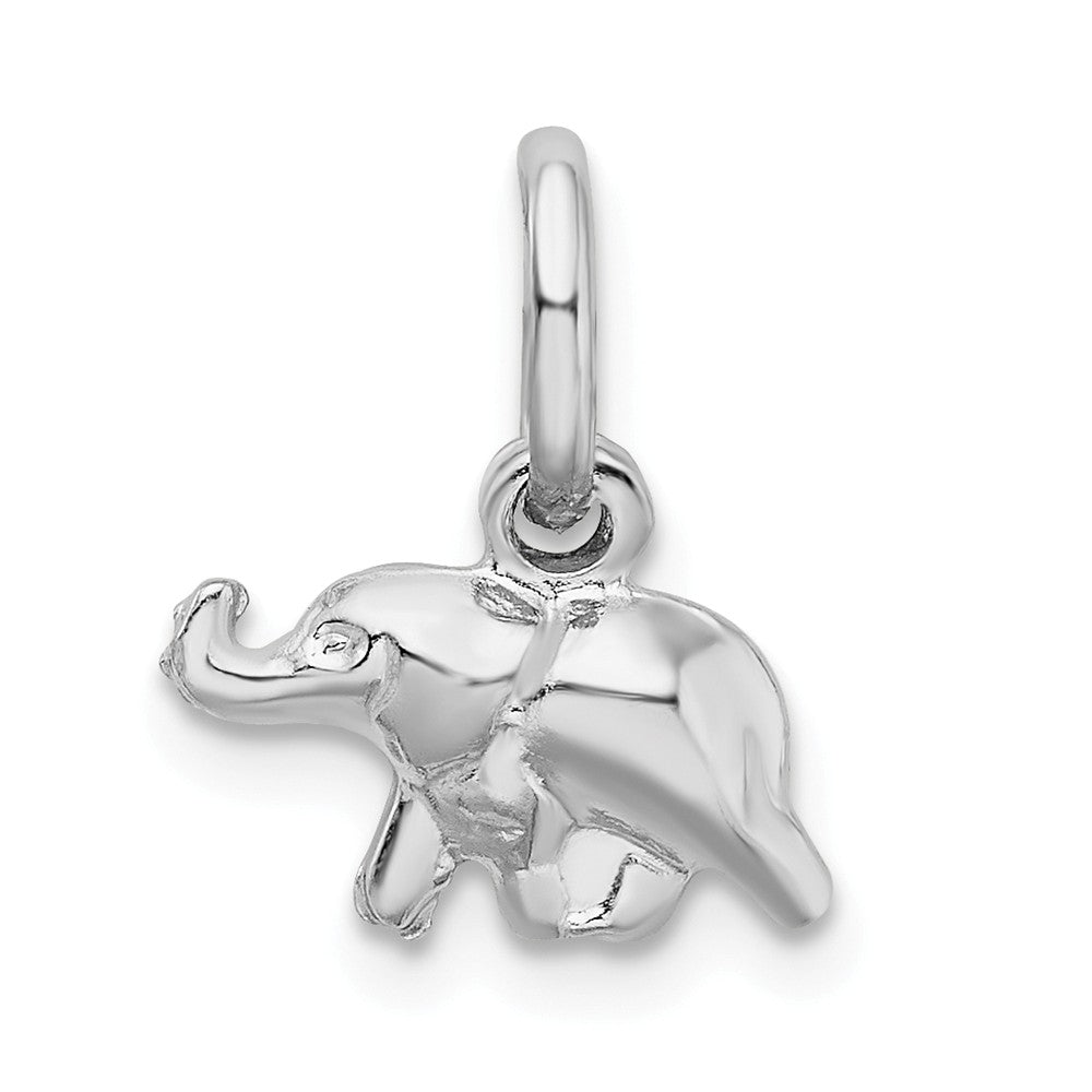 Million Charms 925 Sterling Silver Rhodium-plated Plated Polished Elephant Charm