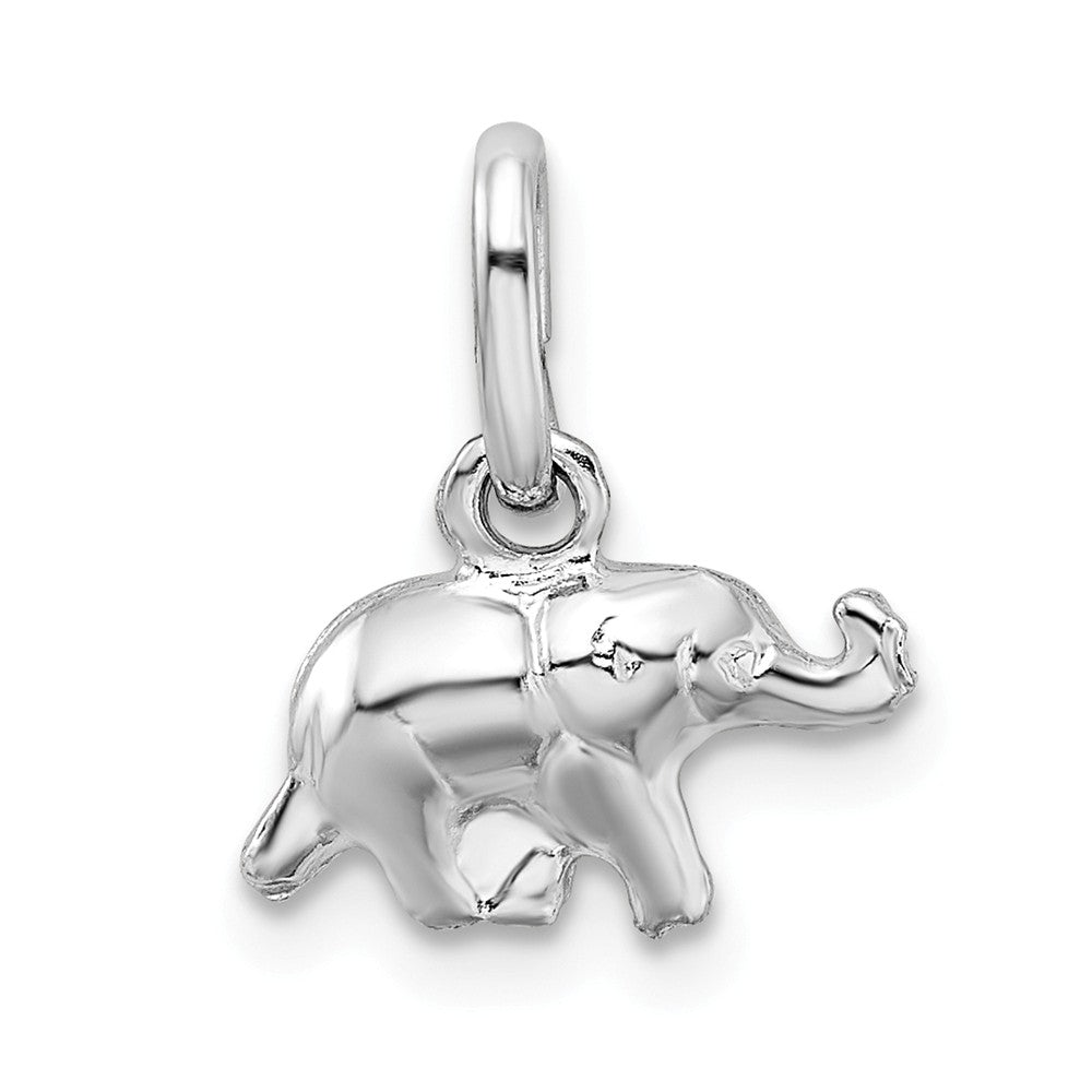 Million Charms 925 Sterling Silver Rhodium-plated Plated Polished Elephant Charm