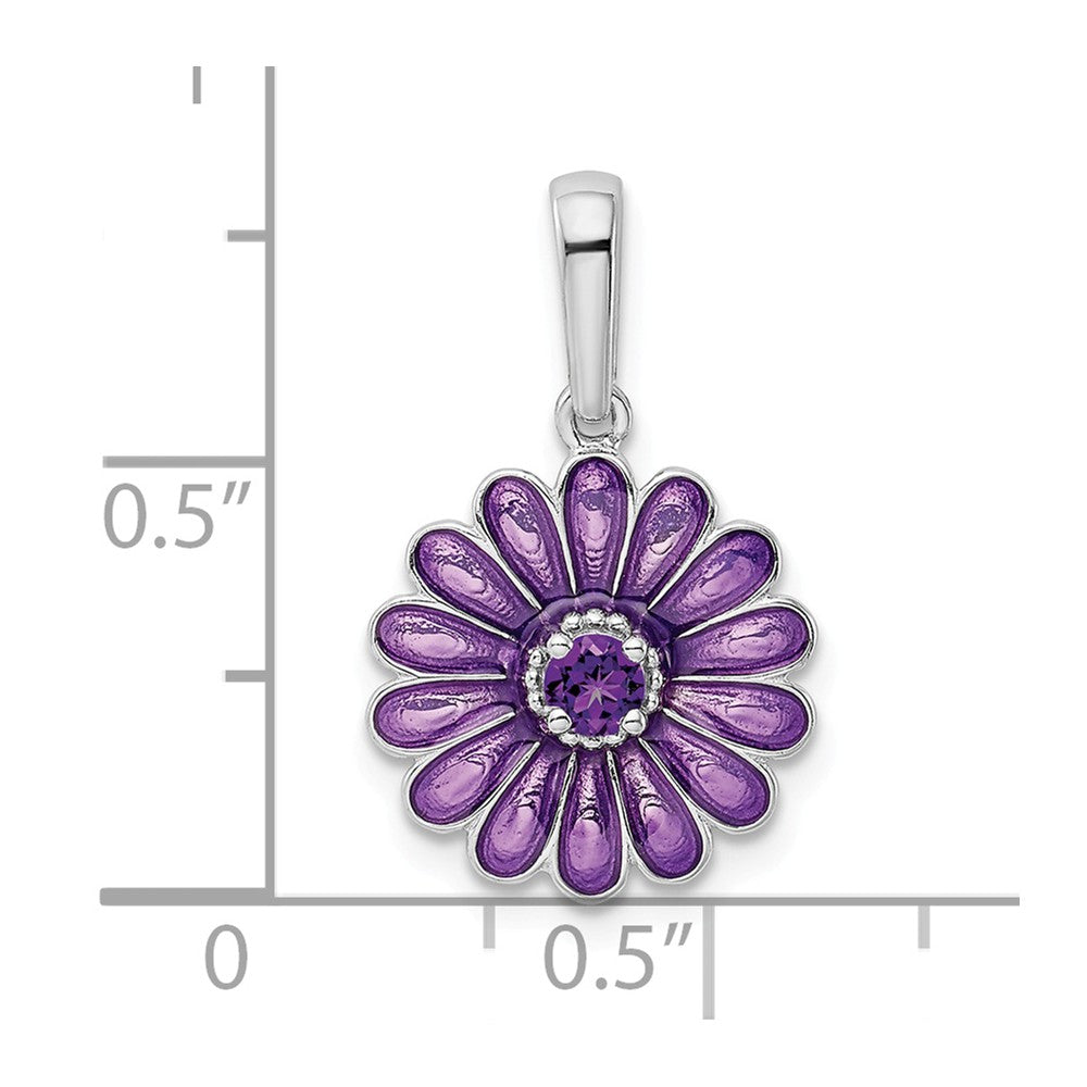 Million Charms 925 Sterling Silver Amethyst, Enamel Pendant