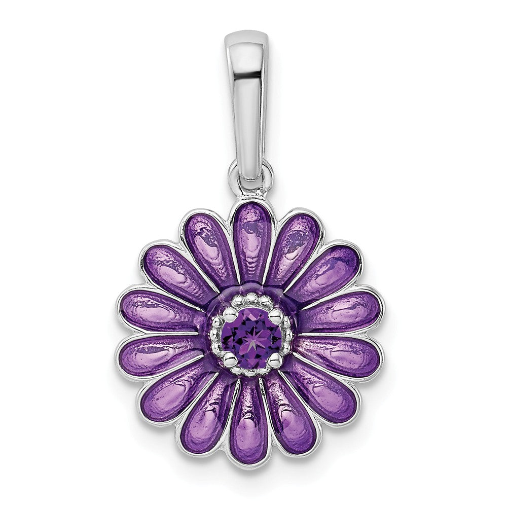 Million Charms 925 Sterling Silver Amethyst, Enamel Pendant