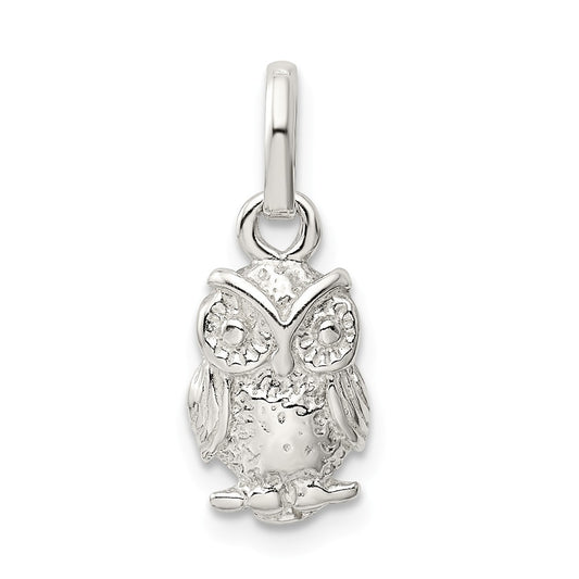 Million Charms 925 Sterling Silver Polished Owl Charm