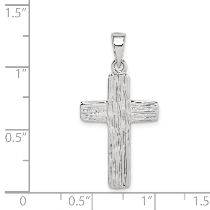 Million Charms 925 Sterling Silver Rhodium-Plated Relgious Cross Pendant