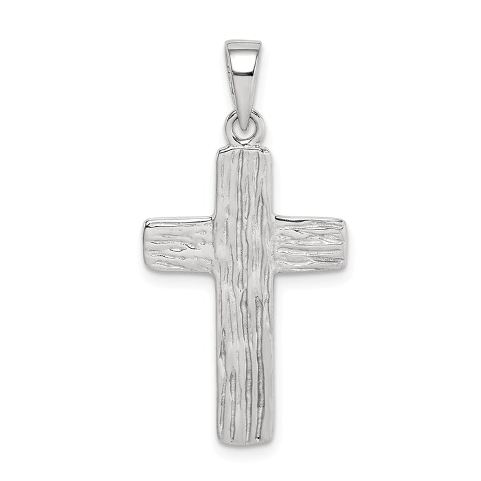 Million Charms 925 Sterling Silver Rhodium-Plated Relgious Cross Pendant