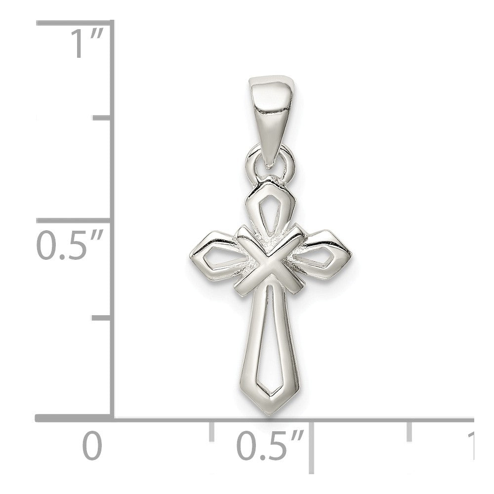 Million Charms 925 Sterling Silver Polished Relgious Cross Pendant