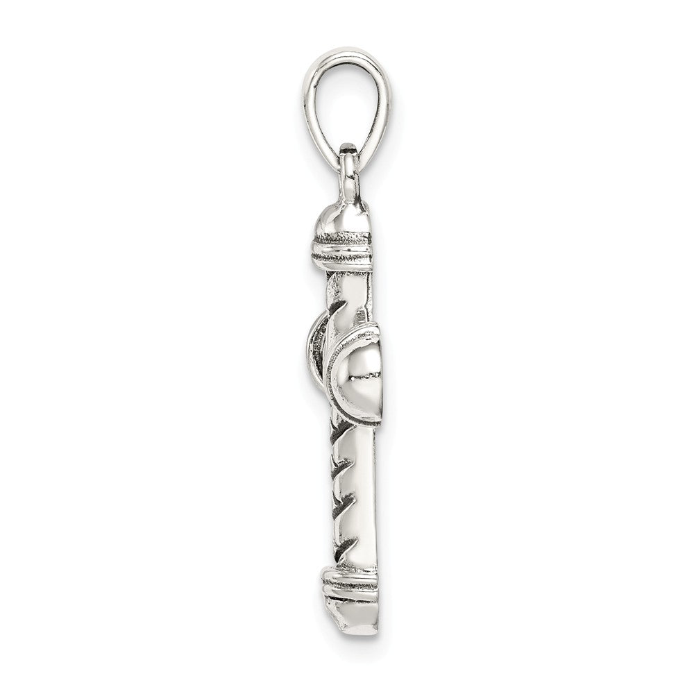Million Charms 925 Sterling Silver Antiqued Relgious Cross Pendant