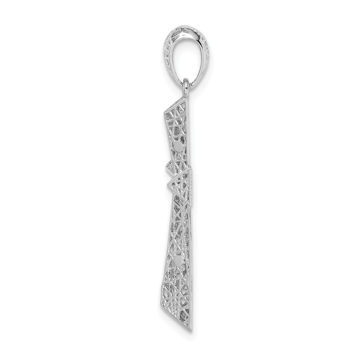 Million Charms 925 Sterling Silver Rhodium-Plated Relgious Cross Pendant