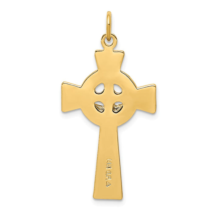 Million Charms 925 Sterling Silver & Gold Themed Tone Relgious Crucifix Pendant