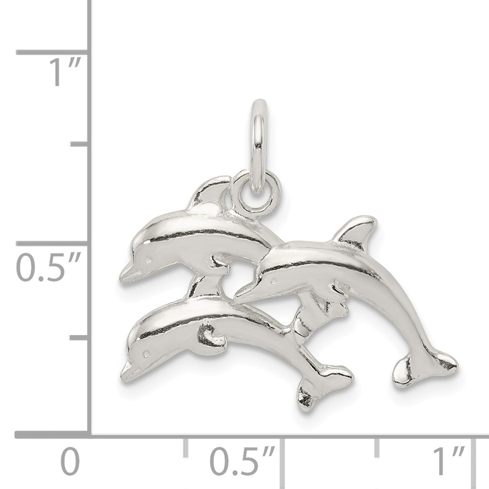 Million Charms 925 Sterling Silver Dolphins Charm