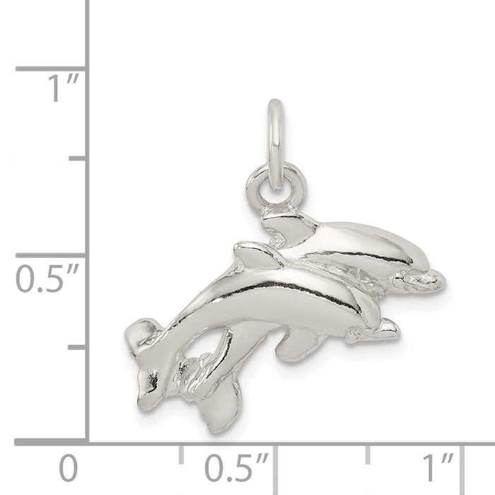 Million Charms 925 Sterling Silver Dolphins Charm