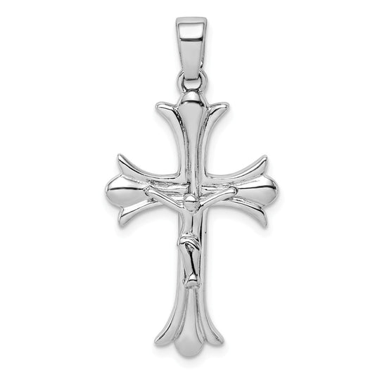Million Charms 925 Sterling Silver Rhodium-plated Plated Relgious Crucifix Pendant