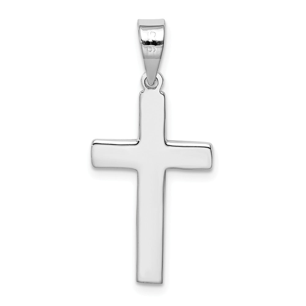 Million Charms 925 Sterling Silver Rhodium-Plated Polished Relgious Crucifix Pendant