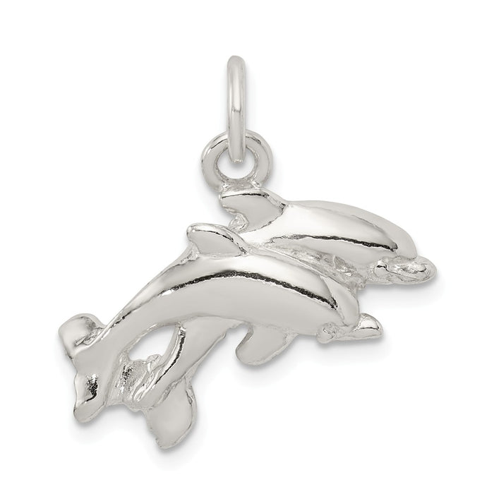 Million Charms 925 Sterling Silver Dolphins Charm