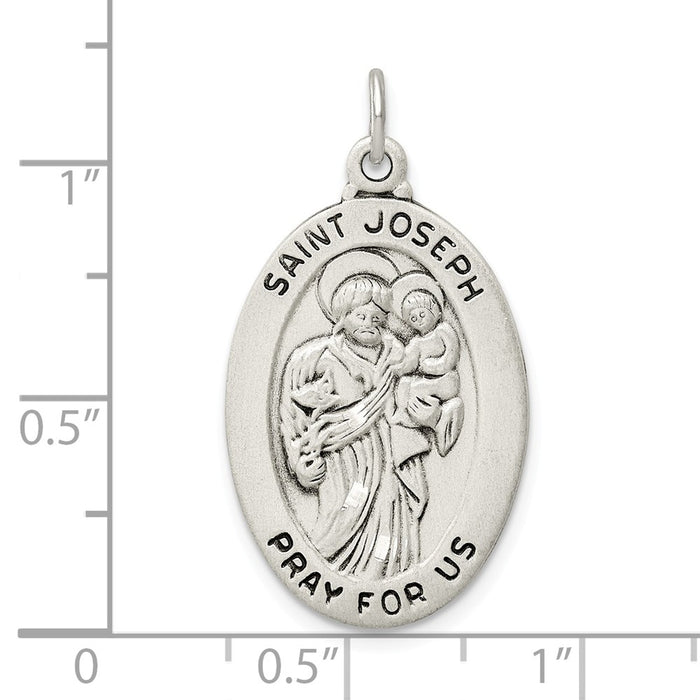 Million Charms 925 Sterling Silver Religious Saint Joseph Medal