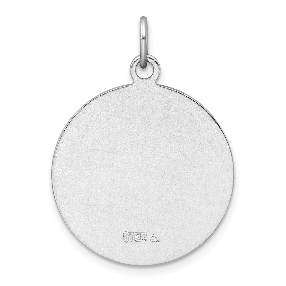 Million Charms 925 Sterling Silver Rhodium-Plated & Gold Themed Tone Religious Saint Anthony Medal Pendant