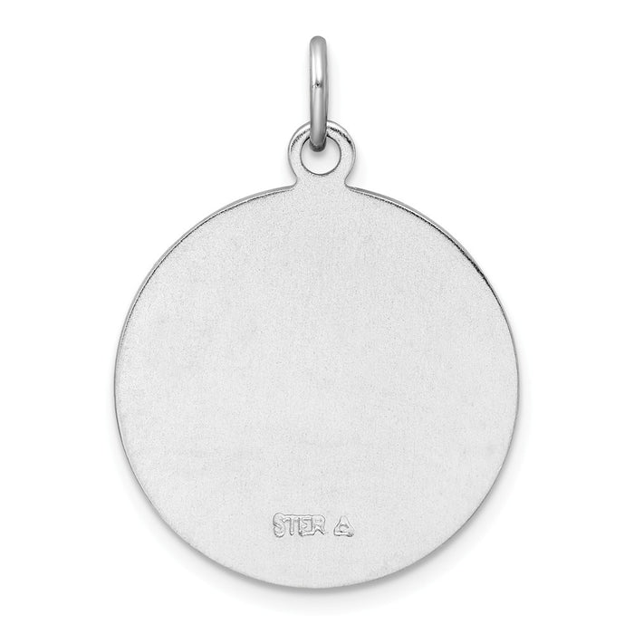 Million Charms 925 Sterling Silver Rhodium-Plated & Gold Themed Tone Religious Saint Anthony Medal Pendant