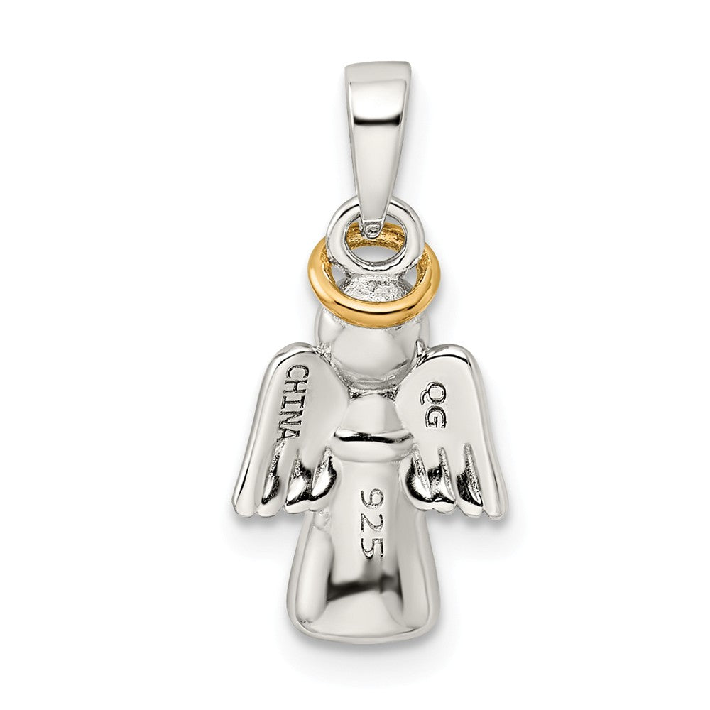 Million Charms 925 Sterling Silver Gold-Plated Polished Angel Pendant