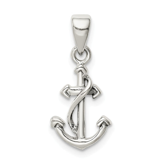 Million Charms 925 Sterling Silver Polished Nautical Anchor Pendant